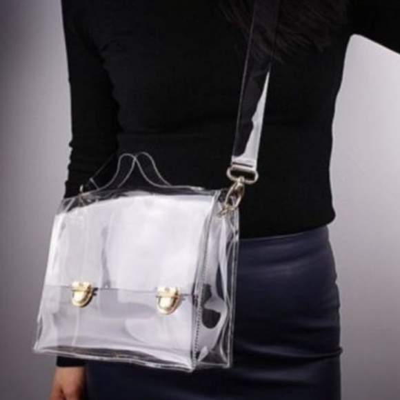 Handbags - Transparent Clear Handbag Tote Shoulder Bag